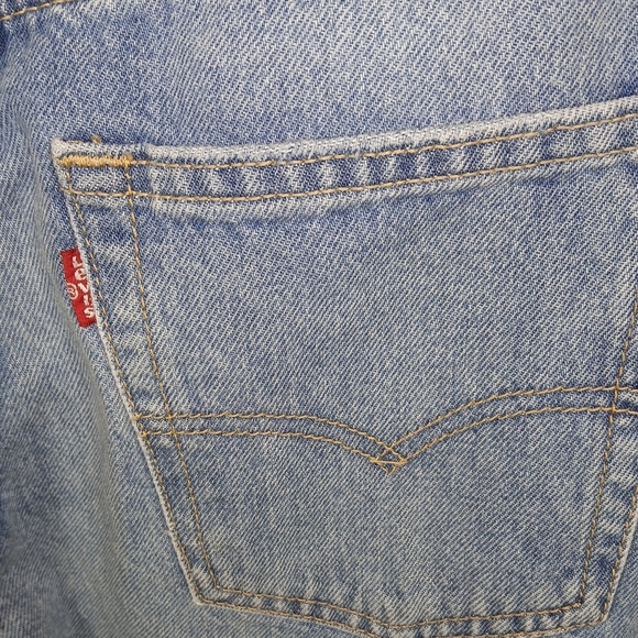 Levi's Baggy Jeans Women 25 Blue Light Wash 94 Baggy Distressed Taper Skater - Picture 12 of 15